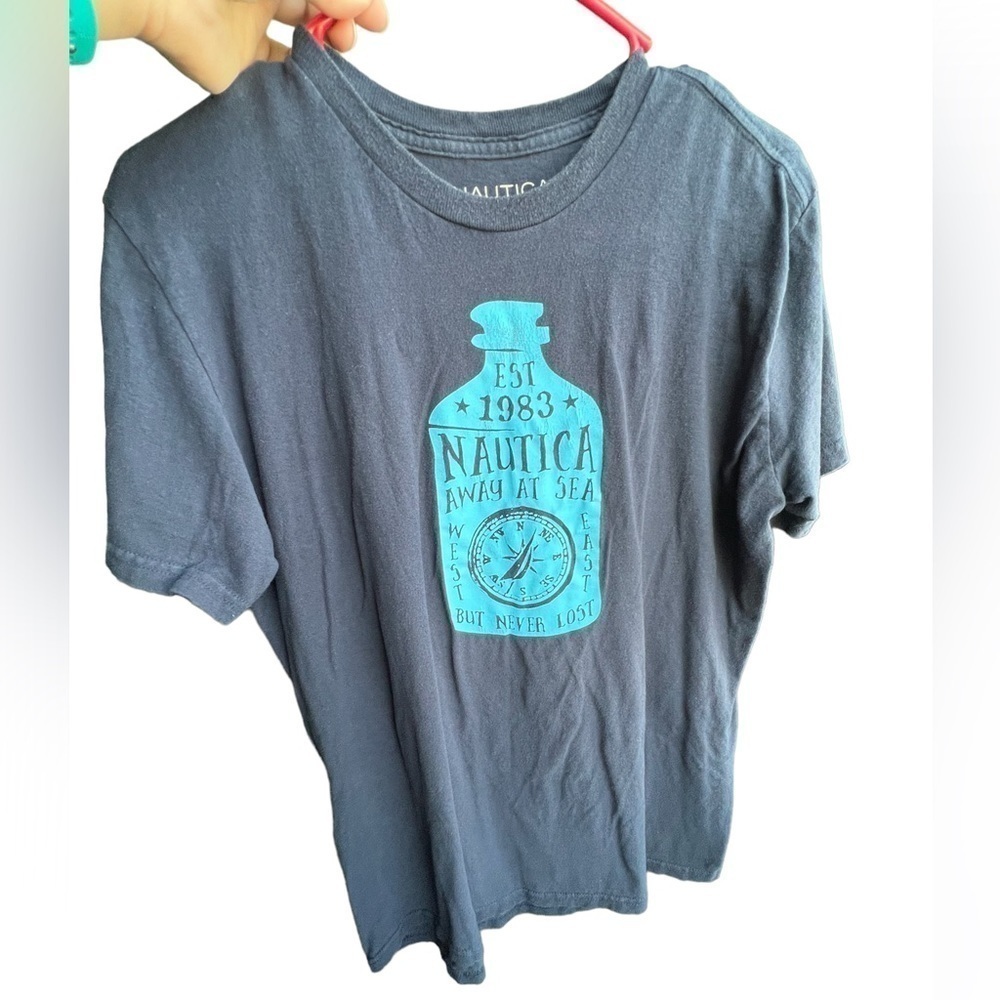 𝅺nautica Men’s T-shirt Blue Sz Medium